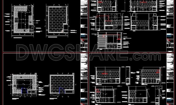 7 months ago
                

                
             872256. Free Download CAD Kitchen Design Drawings – Apartment Floor Plan and Elevations