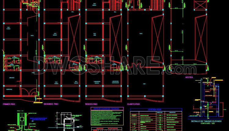 34. Free Download CAD Drawings of Educational Center (6)