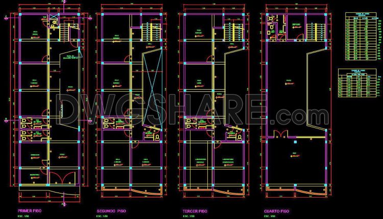 34. Free Download CAD Drawings of Educational Center (3)