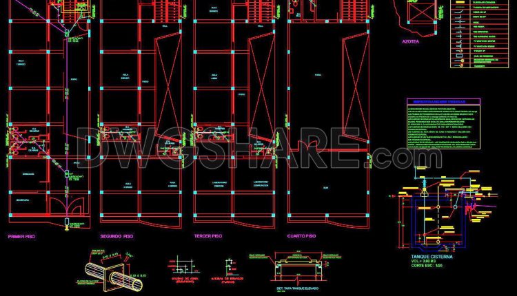 34. Free Download CAD Drawings of Educational Center (2)