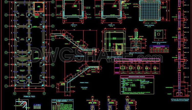34. Free Download CAD Drawings of Educational Center (1)