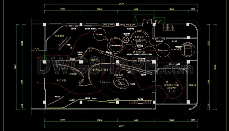 35. Energy Exhibition Hall – Floor Plan – Free CAD Drawing Download (1)