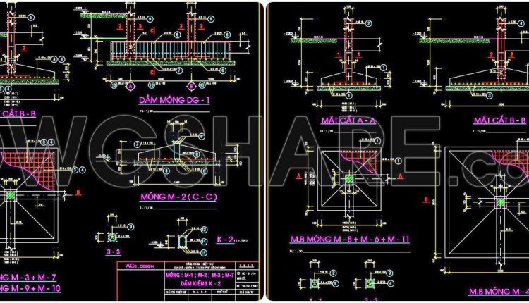 356. Free Download of Structural CAD Drawings for 11.7m x 18.5m Reinforced Concrete Townhouse (1)