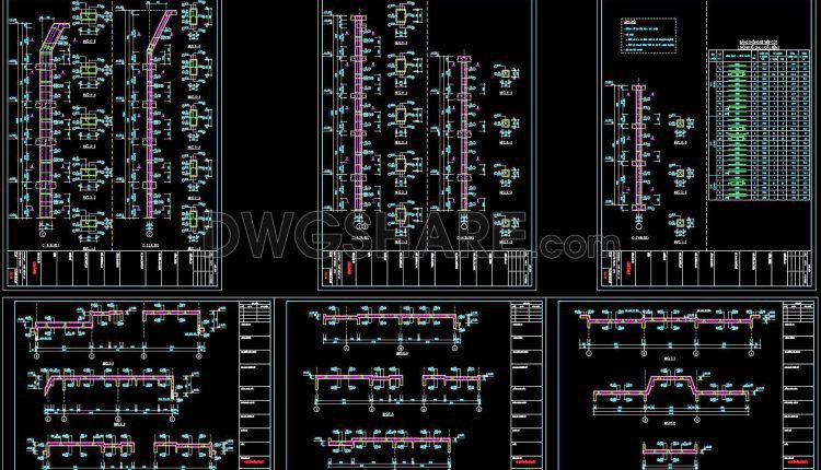 358. Free Download of Structural CAD Drawings for 11.7m x 15.3m Reinforced Concrete Townhouse (6)