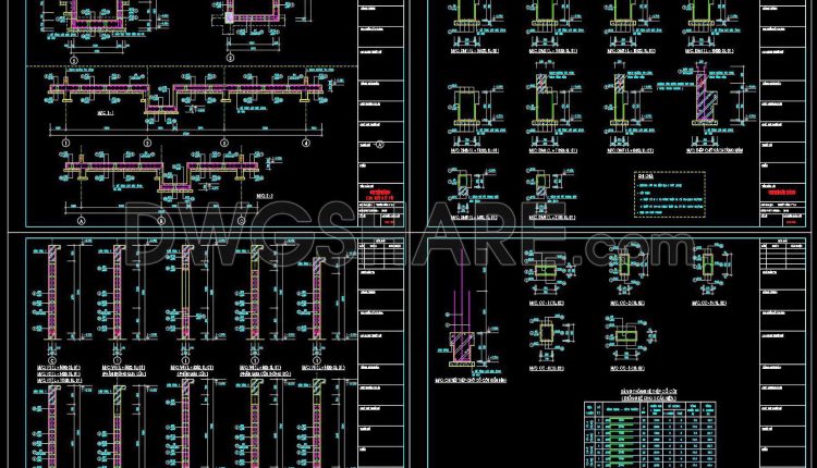 358. Free Download of Structural CAD Drawings for 11.7m x 15.3m Reinforced Concrete Townhouse (1)