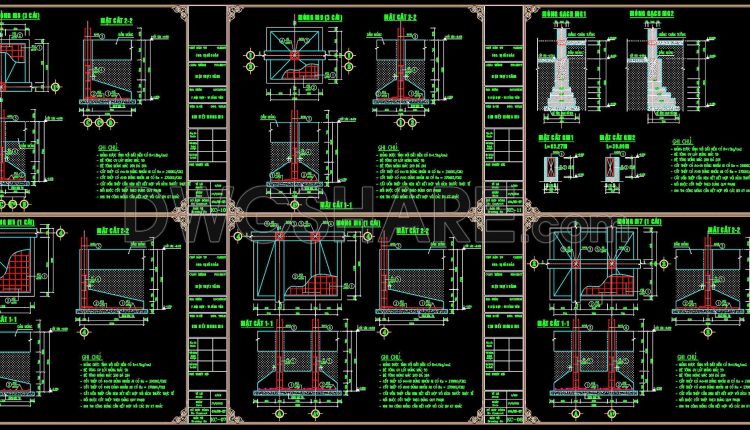 359. Free Download of Structural CAD Drawings for 15.5m x 16m Reinforced Concrete Townhouse (6)