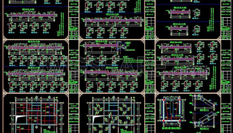 359. Free Download of Structural CAD Drawings for 15.5m x 16m Reinforced Concrete Townhouse (5)