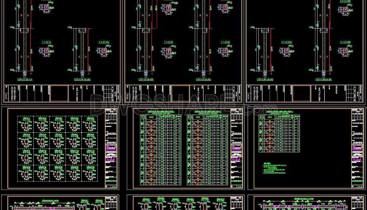 360. Free Download of Structural CAD Drawings for 12.1m x 19.5m Reinforced Concrete Townhouse (4)