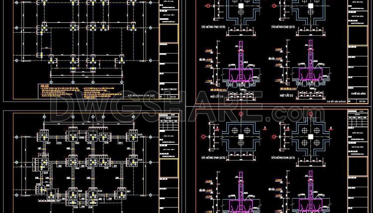 361. Free Download of Structural CAD Drawings for 8.7m x 13.2m Reinforced Concrete Townhouse (4)