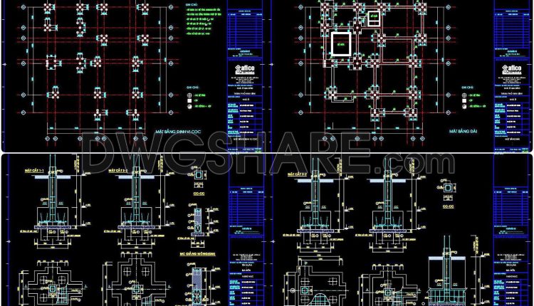 364. Free Download of Structural CAD Drawings for 11m x 12m Reinforced Concrete Townhouse (4)