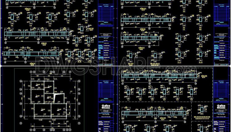364. Free Download of Structural CAD Drawings for 11m x 12m Reinforced Concrete Townhouse (2)