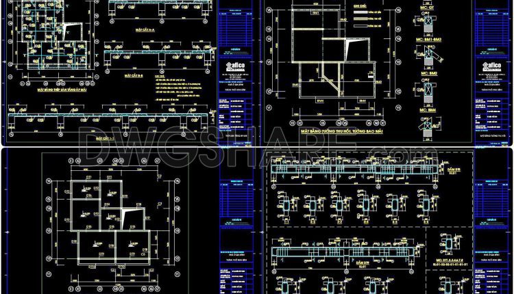 364. Free Download of Structural CAD Drawings for 11m x 12m Reinforced Concrete Townhouse (3)