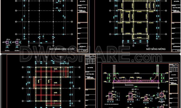368. Free Download of Structural CAD Drawings for 11m x 13m Reinforced Concrete Townhouse