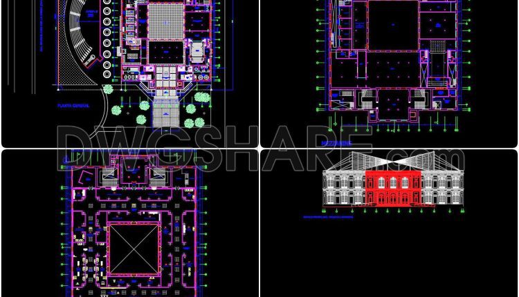 37. Free Download Classical Museum Architectural AutoCAD DWG Drawings (2)
