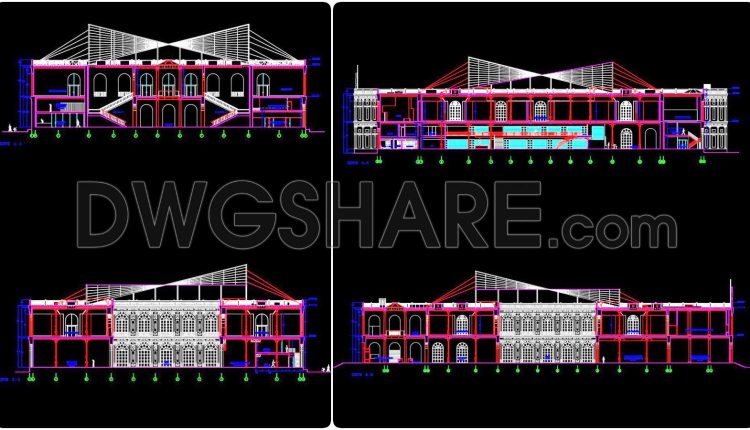 37. Free Download Classical Museum Architectural AutoCAD DWG Drawings (1)