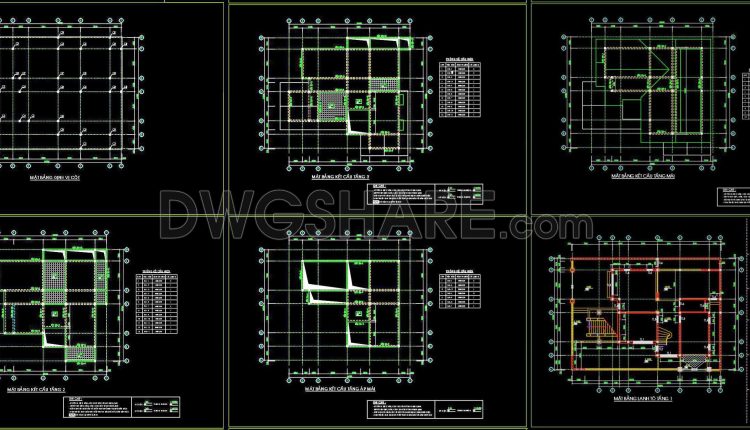 370. Free Download of Structural CAD Drawings for 15m x 20m Reinforced Concrete Townhouse (5)