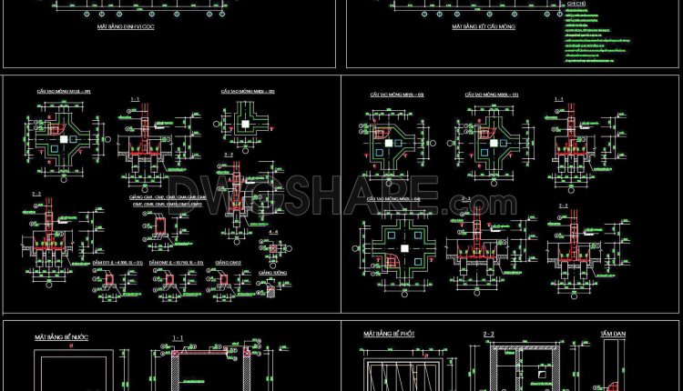 370. Free Download of Structural CAD Drawings for 15m x 20m Reinforced Concrete Townhouse (4)