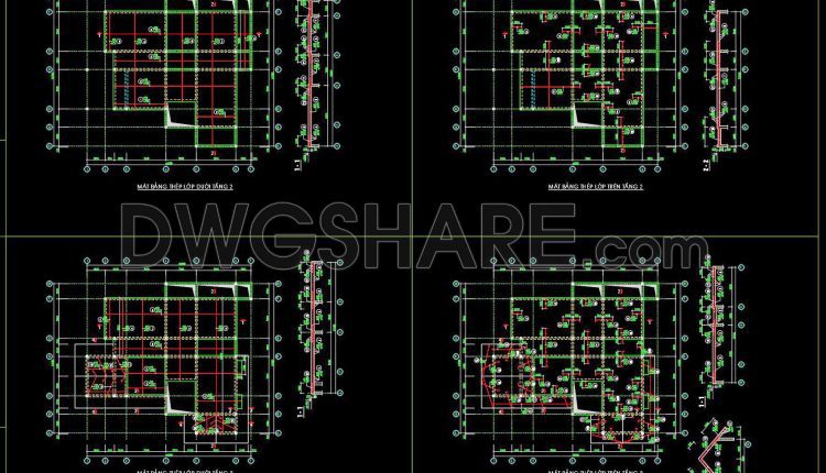 370. Free Download of Structural CAD Drawings for 15m x 20m Reinforced Concrete Townhouse (2)