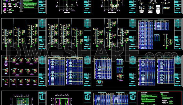 378. Free Download of Structural CAD Drawings for 15m x 16m Reinforced Concrete Townhouse (2)