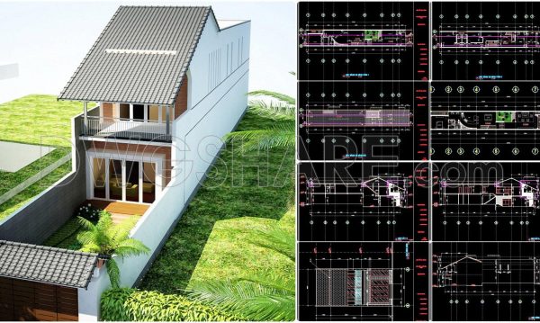 7 months ago
                

                
             545474. Download CAD Design Drawings for a 2-Story House with Dimensions 4.8m x 27.6m