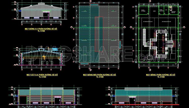 56. Free download wood factory architectural drawing AutoCAD DWG (6)