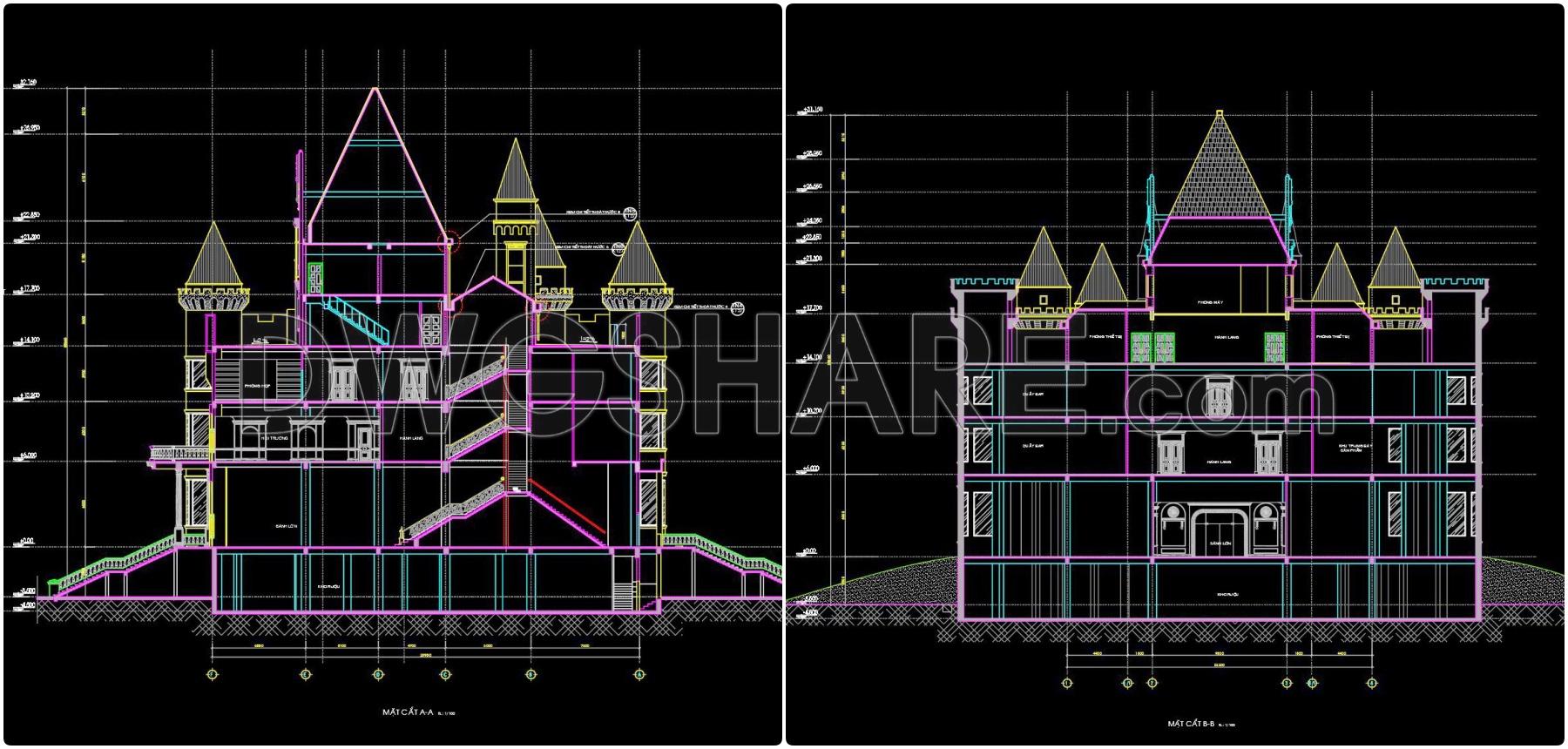 57. Free Download Architectural Drawings of the Disneyland Palace – AutoCAD DWG (3)
