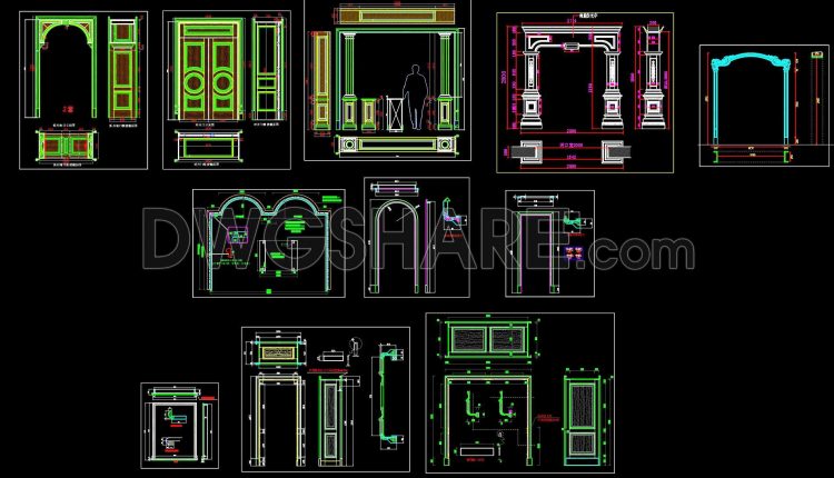 583.-free-download-cad-door-arch-decorative-entrance-designs-classical-style-details-dwg