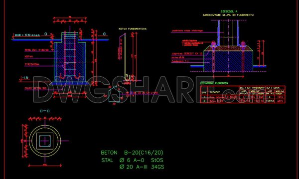 8 months ago
                

                
             343655. Detailed CAD DWG Template of Isolator Foundation Sections