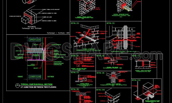 8 months ago
                

                
             324657. CAD DWG Template General Fire Stop Construction Details