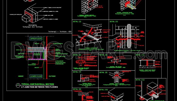 657.-cad-dwg-template-general-fire-stop-construction-details