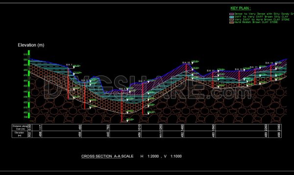 658. Structural Geotechnical Cross Section – CAD DWG File