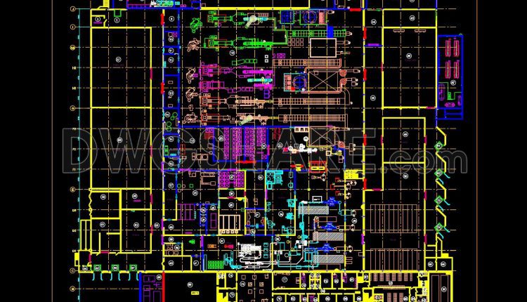 66. Free CAD Drawings – Fish Processing Plant Layout and Details (1)