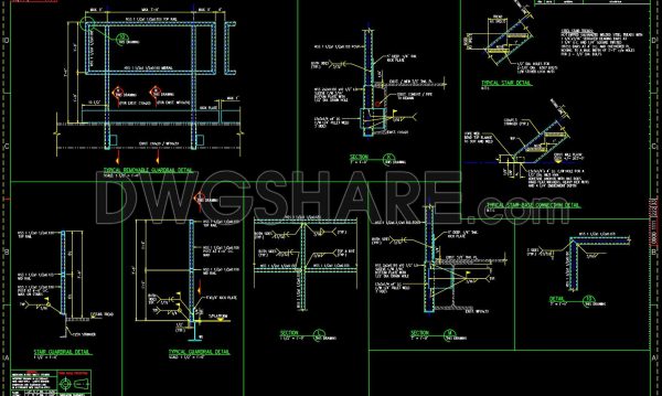 7 months ago
                

                
             397671. CAD DWG Drawing – Typical Guardrail Section Details