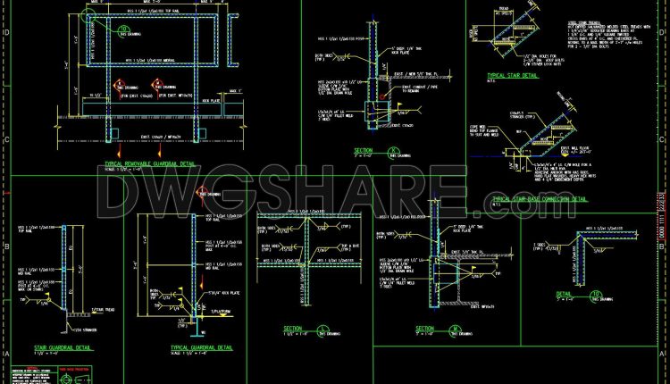 671.-cad-dwg-drawing-typical-guardrail-section-details