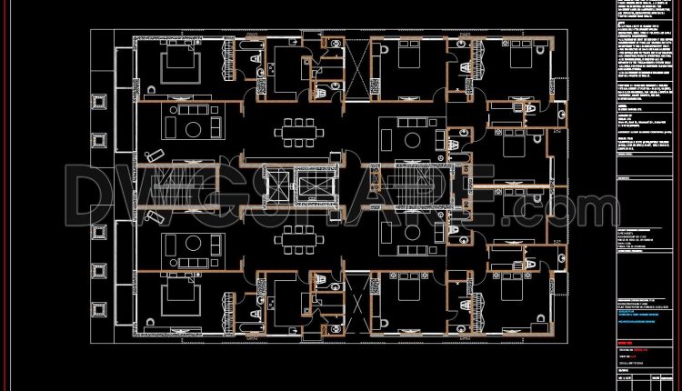 71. Free Download Cad Residential Floor Plan 630m2 (1)