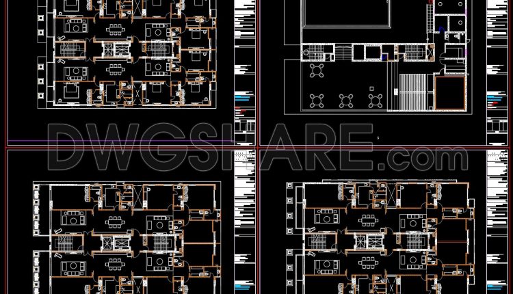 71. Free Download Cad Residential Floor Plan 630m2 (2)
