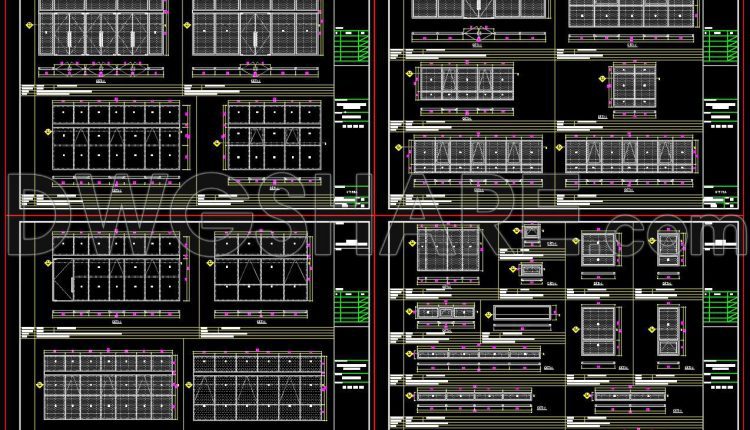 778. Free CAD Drawings – Doors, Windows, Glass Partitions for High-Rise Buildings (3)