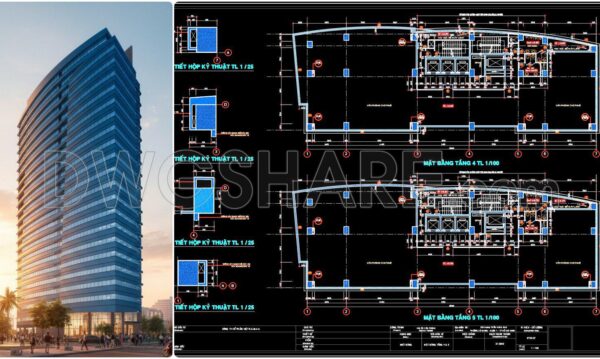 7 months ago
                

                
             1,29378. Free Download CAD Drawings of Office Building Floor Plans (Level 4 & Level 5)