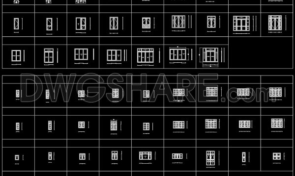 7 months ago
                

                
             586799. Free Download – Detailed CAD Collection of Aluminum Glass Frame Door Designs