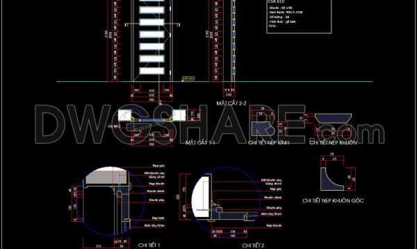 803. Free CAD detailed drawings of natural wooden interior doors