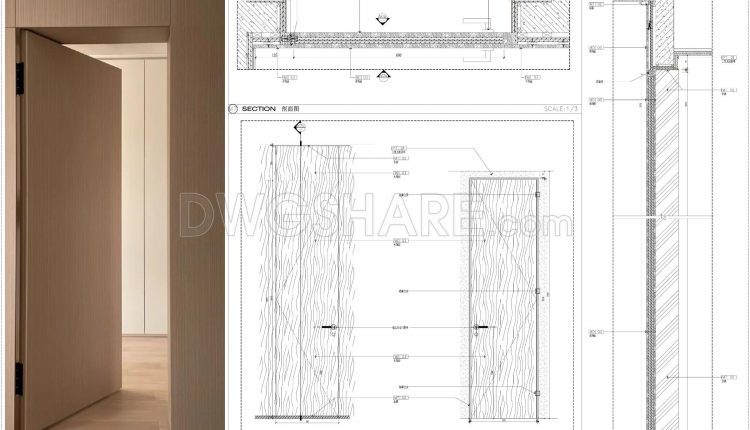 810. Hidden Frame Door Construction CAD Drawings (1)