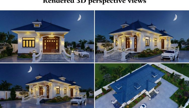 819. Free Download One-storey House Construction Design Package – 4 Bedrooms, 180m2 (2)