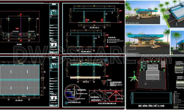 7 months ago
                

                
             81303. Free download of gas station design drawings with a total area of 1,200 m2