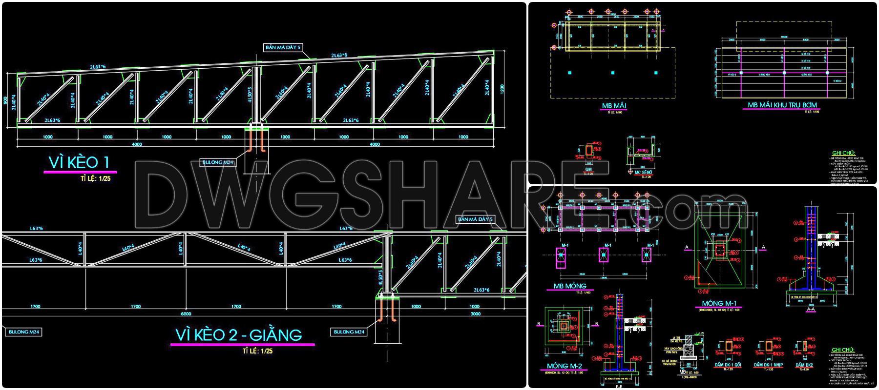 10. Free download of gas station design drawings with a total area of 143 m2 (2)