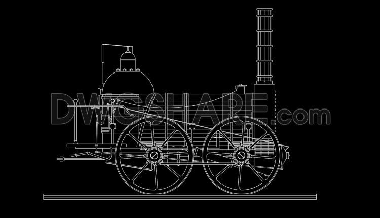 104. Free Download Steam Locomotive AutoCAD Drawings (1)