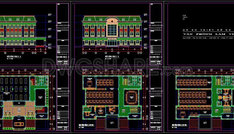 111. Download The 3-storey Office Building Design Drawings With A Total Floor Area Of 1,600 M2 (1)