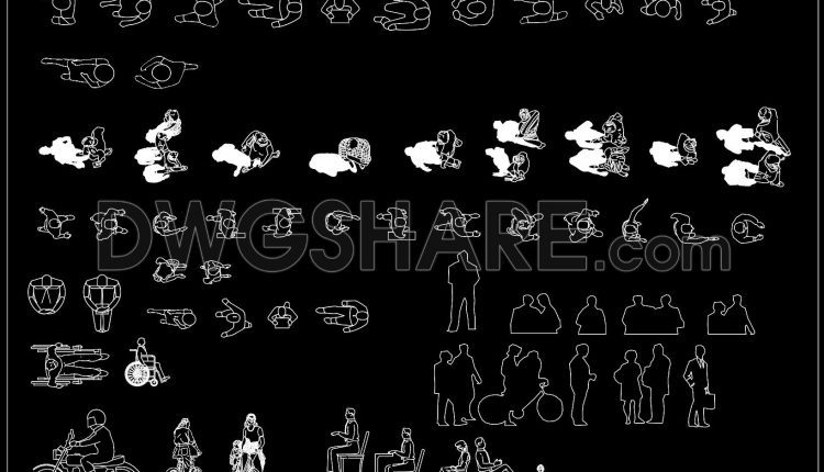 117. Free Download of People CAD Blocks (1)