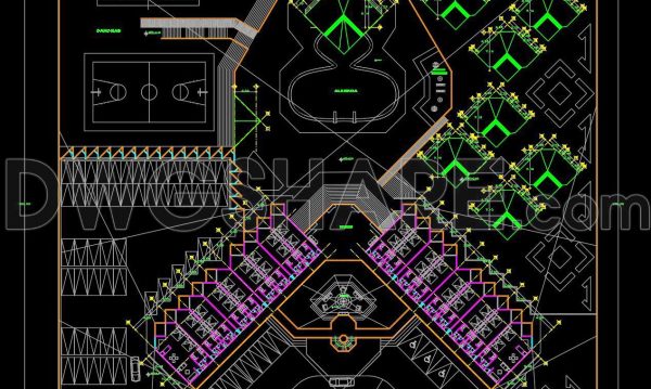 139. Download CAD DWG drawings – 5-floor hotel architectural design plans