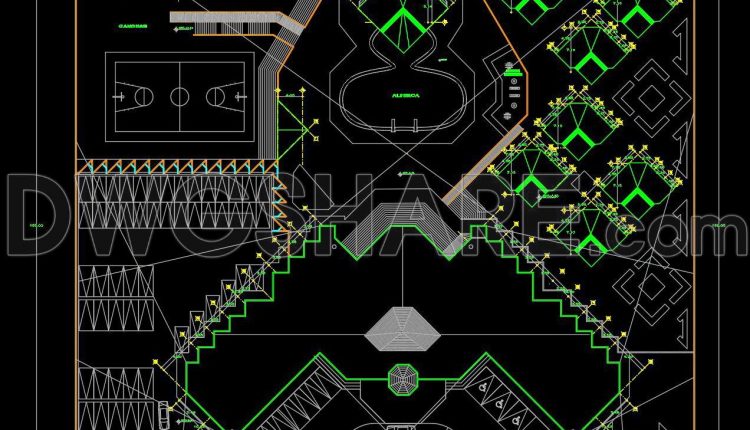 139. Download CAD DWG drawings – 5-floor hotel architectural design plans (2)