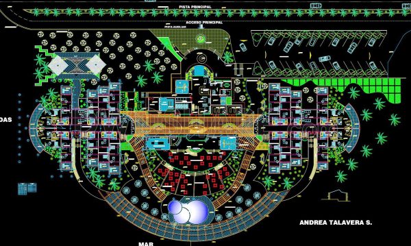6 months ago
                

                
             1,515142. Download free CAD DWG – Hotel with restaurant floor layout plan
